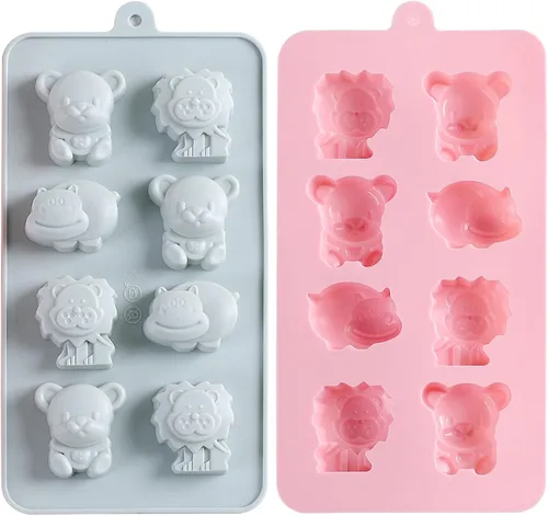 Miniatura 11 de Juego de moldes para pasteleros de unicornio, antiadherentes para dulces y chocolate para mini galletas, caramelos, gomitas, jabones, bandeja
