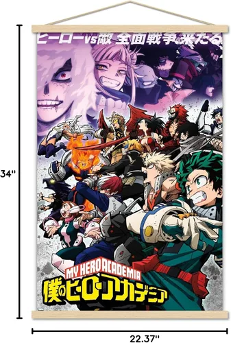 Miniatura 7 de Trends International My Hero Academia: Season 6 - Póster de pared de arte clave, 22.37 x 34.00 pulgadas, paquete de impresión premium y colgador