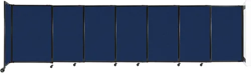 Miniatura 110 de Divisor de habitación de pared recta deslizante montado en la pared Anchos ajustables Ruedas de bloqueo Separador de habitación Paneles