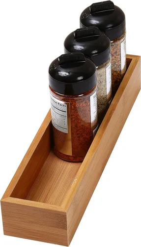 Miniatura 12 de YBM HOME Caja organizadora de cajones de bambú para cajón de cocina, oficina, dormitorio, habitación de los niños, manualidades, costura y baño
