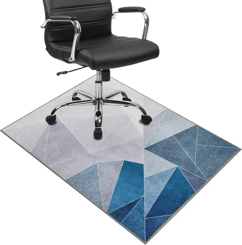Miniatura 20 de Tapete para silla de oficina para suelo de madera dura, tapete de piso de 55 x 35 pulgadas para silla de oficina, tapete para silla de escritorio