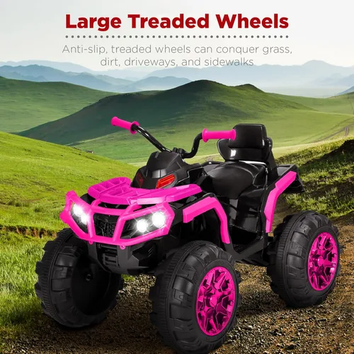 Miniatura 2 de Best Choice Products ATV Eléctrico Montable de 12V para Niños, Juguete de Carro Cuatriciclo de 4 Ruedas con Audio Bluetooth, Velocidad Máxima