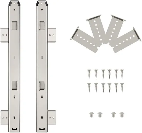 Miniatura 10 de FRMSAET Rieles Deslizantes para Teclado de Construcción de Acero Resistente de 12/14/16/18 pulgadas de Grosor con Rodamientos de Bolas, Rieles
