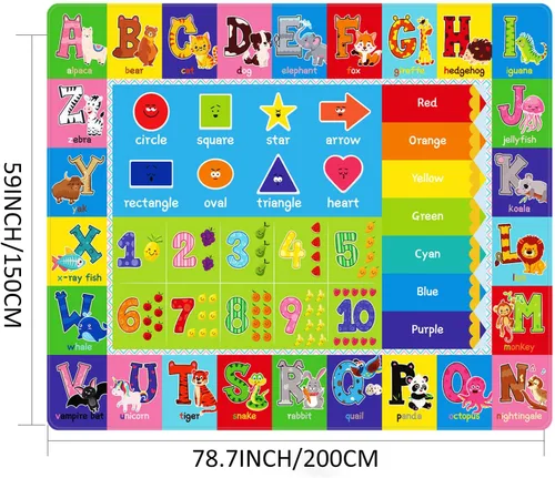 Miniatura 3 de Alfombra de Juego para Bebés, Alfombra para Niños Pequeños para el Piso, Alfombra de Juego para Niños, Bebés y Niños Pequeños, Colección Extra