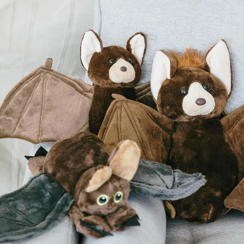 Miniatura 3 de The Petting Zoo Peluche de murciélago, regalos para niños, animales salvajes del zoológico Onez, juguete de peluche de murciélago de 9 pulgadas