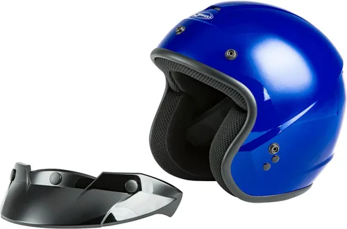 Miniatura 5 de GMAX OF-2 DOT - Casco abierto aprobado por DOT, tamaños para adultos y jóvenes, motocicleta, ATV, UTV Azul