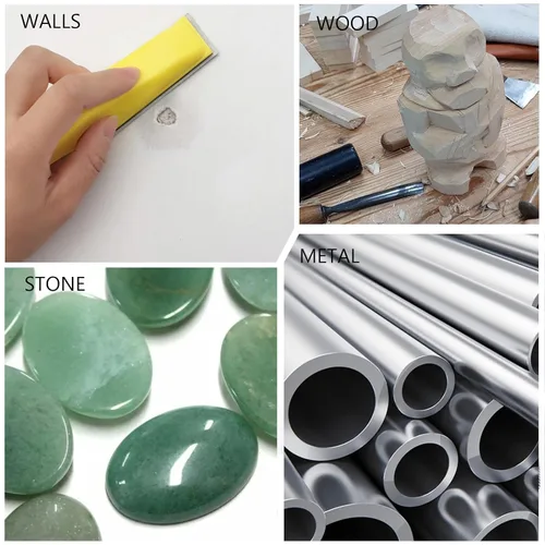 Miniatura 7 de Rollos de papel de lija de gancho y bucle, 4 granos de papel de lija abrasivo de 1 pulgada x 20 pies, papel de arena surtido con dispensador 150