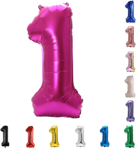 Miniatura 79 de YPSelected Globo grande de 32 pulgadas de helio con números 0-9 de papel de aluminio azul para cumpleaños, bodas y fiestas (Azul, 3)