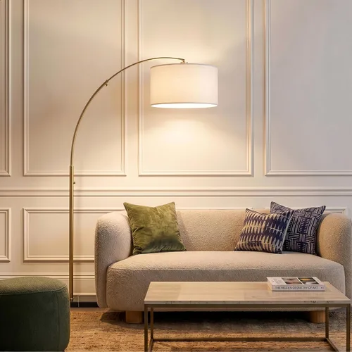 Miniatura 2 de Brightech Logan Lámpara de Pie de Arco, Lámpara de Pie Brillante para Salas de Estar, Oficinas y Dormitorios, Decoración Moderna de Sala de Estar
