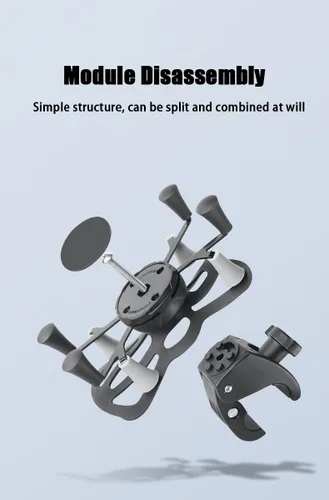 Miniatura 7 de Strg Soporte de teléfono con abrazadera para rieles de 0.7 a 1.35 pulgadas de diámetro, manillar universal y soporte de teléfono para carril