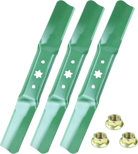 Miniatura 17 de GELASKA Paquete de 2 cuchillas 532138971 para cortacésped de alta elevación con pernos 532193003 – Compatible con cubiertas de cortacésped Craftsman