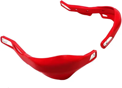Miniatura 8 de Paramanos universales para motocicletas, protectores de manillar, guardamanos con cepillo, protector de manijas, parabrisas, protector contra Rojo