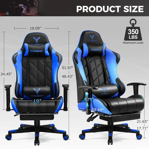 Miniatura 2 de EXRACING Silla de juegos con reposabrazos ajustables en 3D, diseño de estampado de vaca, silla de oficina ergonómica con respaldo alto, silla