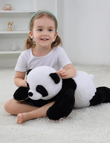 Miniatura 5 de Animales de Peluche Panda con Peso de 5 lb, Oso Panda de Peluche con Peso de 24 pulgadas para Niños Adultos Niños Niñas, Lindos Peluches Juguete