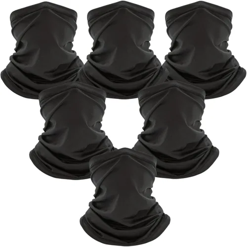 Paquete de 6 polainas para cuello para hombres y mujeres, transpirables, para exteriores, para senderismo, correr, ciclismo y pesca