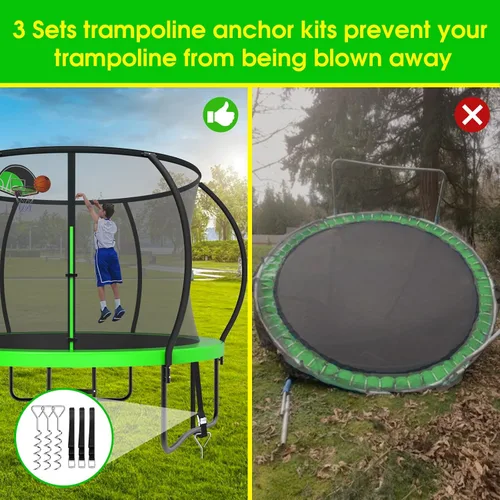 Miniatura 6 de SKYUP 2026 Upgraded 8 10 12 14 15 16FT 1500lbs Tranpoline for Kids and Adults, Recreational Tranpoline with Basketball Hoop, ASTM Approved