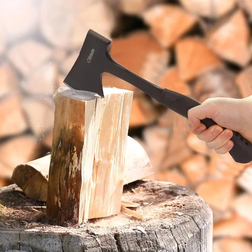 Miniatura 5 de Hitdudu Hacha de Campamento, Hacha de Camping de Espiga Completa Hacha Divisoria para División de Madera y Leña, Herramienta de Mazo de Mano