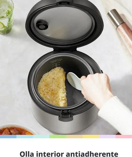 Miniatura 6 de COMFEE - Arrocera 6 en 1 de acero inoxidable, cocina lenta, vaporizador, salteado y calentador, 2 cuartos de galón, 8 tazas cocidas