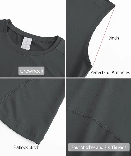 Miniatura 5 de Holure Camiseta sin mangas de compresión para hombre, paquete de 5 unidades, camiseta atlética para fisicoculturismo