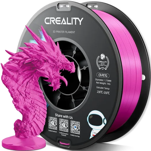Miniatura 42 de Filamento PETG oficial para impresora 3D Creality de 0.069 in, 2.2 lbs, alta precisión, fuerte dureza, inodoro, mejor flujo, impresión 3D resistente