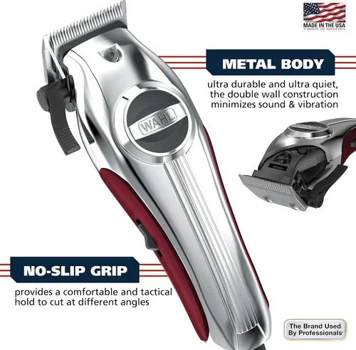 Miniatura 3 de Wahl USA Pro Ultra Quiet - Cortadora de pelo con cable de alto torque ultra silenciosa para funcionamiento ultra silencioso y temperaturas