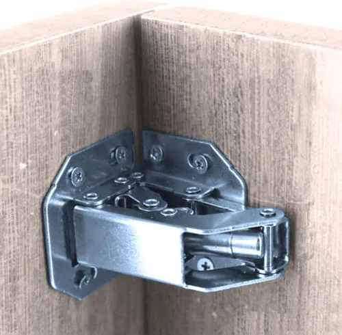 Miniatura 4 de 4 unids 2 pares 90 grados plegable estante bisagra puerta bisagra soporte oculto soporte mesa muebles piezas