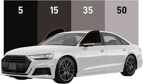 Miniatura 18 de MotoShield Pro Kit de tintado de ventana automática Personalizar sombra: Película de tinte precortada de carbono 5% - 50% para todos