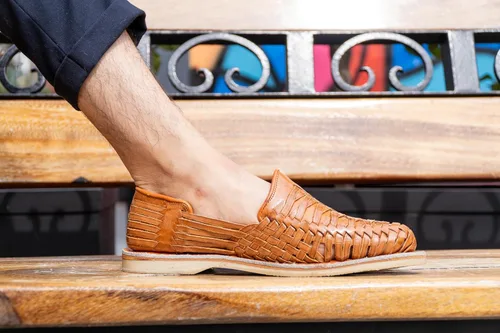 Miniatura 4 de Mexico en la Piel Leather Shoes for Mens, Pull on Comfortable Loafers