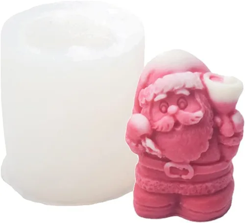Miniatura 11 de Cestony Molde de silicona con tema navideño para hacer velas de resina para aromaterapia, velas de cera jabón, flor espécimen de arcilla artesanal