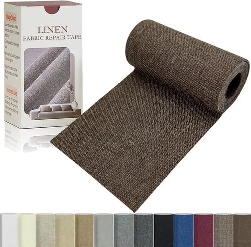 Miniatura 12 de Gheeidau Cinta de reparación de lino de 4 x 70 pulgadas, parche de tela de reparación de sofá autoadhesivo para muebles, sofás, cojines, sillas