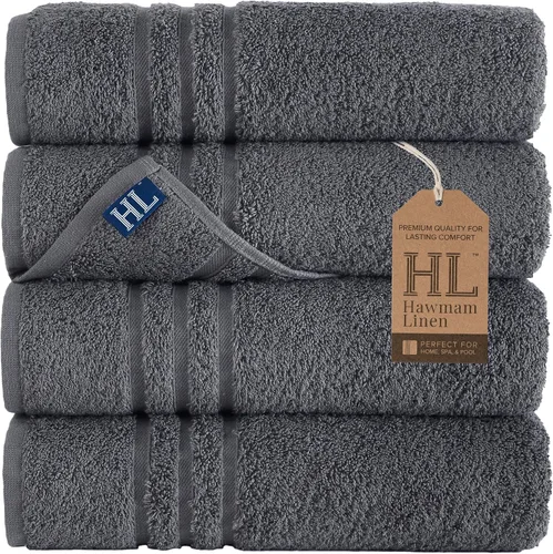Miniatura 17 de Juego de 6 toallas de baño negras para baño, algodón turco original, suave, absorbente y de primera calidad, 2 toallas de baño, 2 manos y 2 toallas
