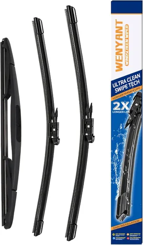 Miniatura 17 de Juego de limpiaparabrisas compatibles con GMC Terrain 2010-2017, Chevrolet Equinox 2010-2017 y Ford Kuga MK1 2008-2012, delanteros, equipo original