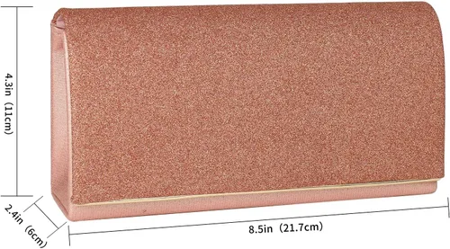 Miniatura 4 de ZHANNI Bolso de noche para mujer, bolso de mano brillante para fiesta, bolso de boda, bolso de fiesta