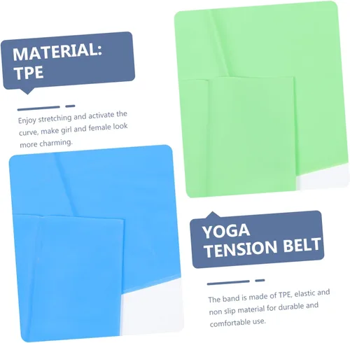 Miniatura 5 de Juego de 3 bandas de resistencia elásticas para ejercicio, entrenamiento de espalda y hombros para yoga y entrenamientos en casa