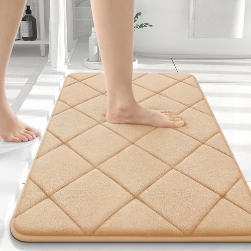 Miniatura 173 de OLANLY Tapete de baño de espuma viscoelástica de 24 x 16 pulgadas, ultra suave y absorbente, lavable a máquina, cómodo tapete de baño para suelo