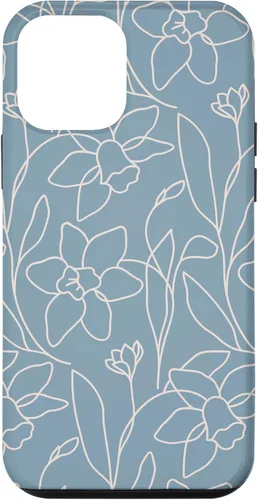 Miniatura 16 de Poppy Flower Line Art Modern Leaves Boho Light Blue Case for iPhone 17