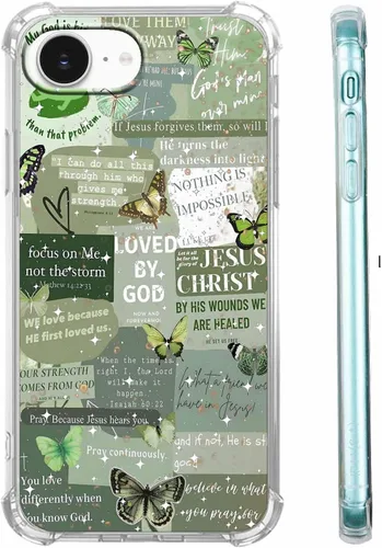 Miniatura 29 de Funda para Celular con Versículos de la Biblia, Colocación de Citas Cristianas de Jesús, Diseño Collage, Funda Protectora Suave de TPU de Moda