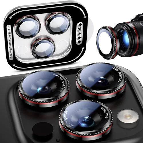 Miniatura 27 de Uyiton para iPhone 17 Pro Max/17 Pro/16 Pro Max/16 Pro/15 Pro Max/15 Pro/14 Pro Max/14 Pro Protector de lente de cámara - Cubierta de cámara