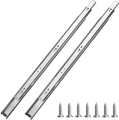 Miniatura 17 de VEVOR 6 pares de deslizadores de cajón de cierre suave de 20 pulgadas 14 16 18 20 22 24 pulgadas de montaje lateral resistentes, deslizadores