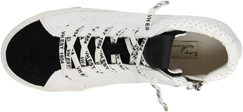 Miniatura 4 de VINTAGE HAVANA Womens Lester Perforated High Sneakers Shoes Casual - White
