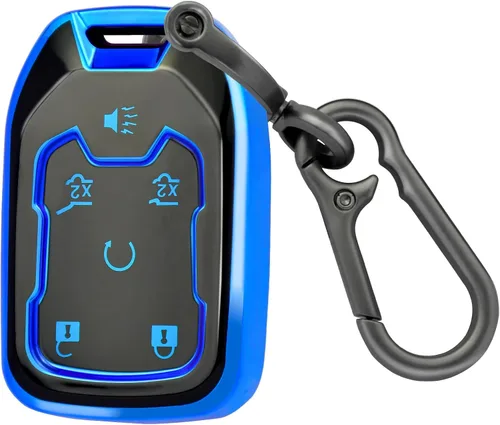 Miniatura 11 de XIYANG TRADE para funda de llavero GMC con llavero, funda de llave de TPU de protección completa compatible con GMC Chevy Silverado Suburban Tahoe