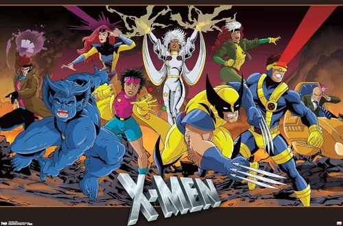 Trends International Marvel Comics - Póster de pared de grupo de The X-Men, 14.725 x 22.375 pulgadas, versión premium sin marco