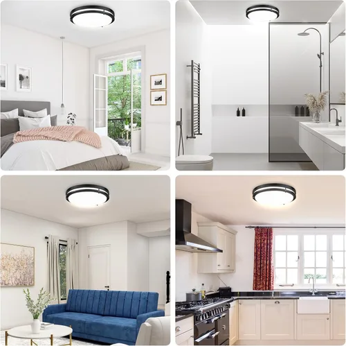 Miniatura 7 de Energetic - Lámpara de techo empotrada LED de 14 pulgadas, 3000K/4000K/5000K color ajustable, lámpara de techo regulable para dormitorio, cocina