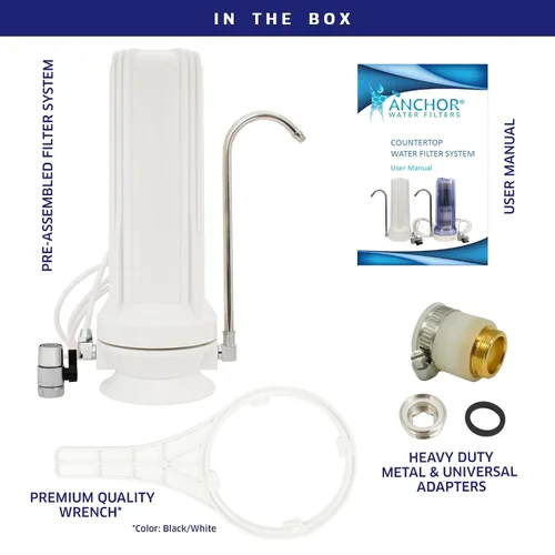 Miniatura 9 de Anchor AF-3500 Sistema de filtro de agua alcalino de 5 etapas (blanco)