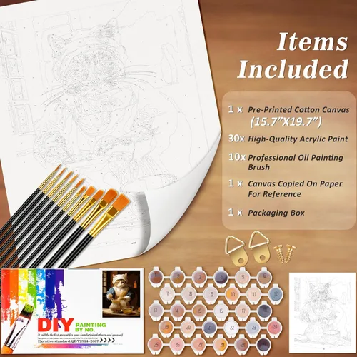Miniatura 4 de NiArt Pintura por Números para Adultos Principiantes, Pintura por Números DIY sobre Lienzo para Niños, Kits de Pintura al Óleo para Regalo y Maid
