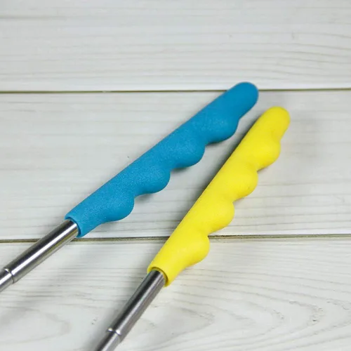 Miniatura 6 de Matamoscas extensible, matamoscas telescópico, matamoscas manual de plástico resistente con mango extensible de acero inoxidable, 5 piezas