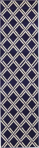 Miniatura 100 de Unique Loom Trellis Collection - Alfombra geométrica moderna azul marino (9 pies x 12 pies)