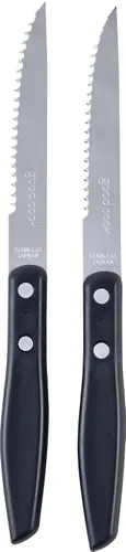 Miniatura 3 de GoodCook Everyday - Cuchillos dentados con mango doble remachado, juego de 2, color negro