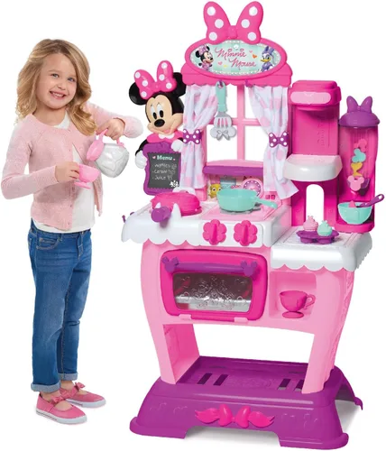 Miniatura 2 de Just Play - Estación de cocina Brunch Cafe de Minnie Mouse de Disney Junior Happy Helpers, juego de cocina para niños, juguetes para niños de 3 años