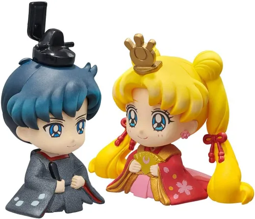 Miniatura 3 de Megahouse Sailor Moon Petit Chara Hinamatsuri: Usagi & Mamoru - Juego de 2 figuras, multicolor